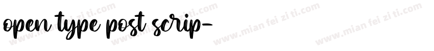 open type post scrip字体转换